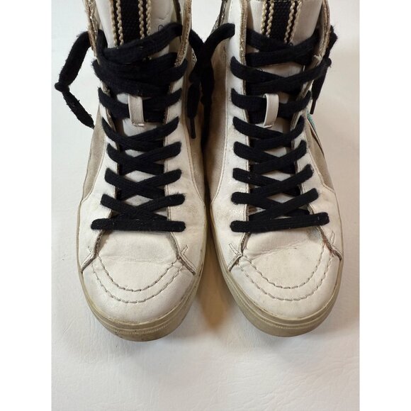 Shu Shop Roxanne White & Glitter High-Top Sneakers Size 8.5 - Picture 4 of 10